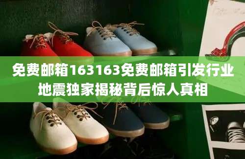 免费邮箱163163免费邮箱引发行业地震独家揭秘背后惊人真相