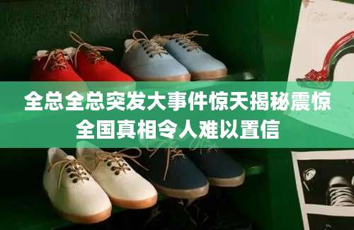 全总全总突发大事件惊天揭秘震惊全国真相令人难以置信