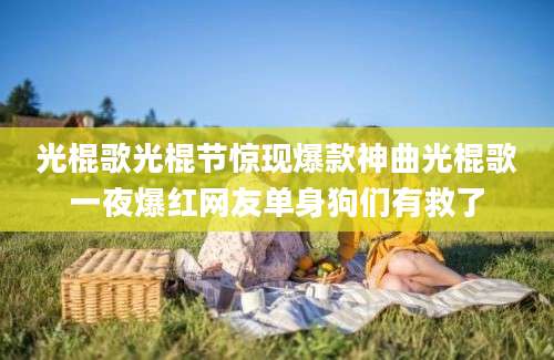 光棍歌光棍节惊现爆款神曲光棍歌一夜爆红网友单身狗们有救了