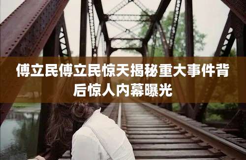 傅立民傅立民惊天揭秘重大事件背后惊人内幕曝光