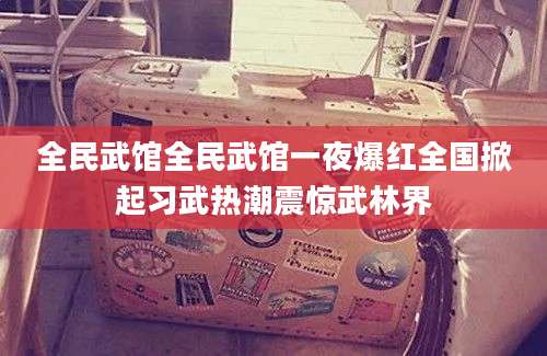 全民武馆全民武馆一夜爆红全国掀起习武热潮震惊武林界