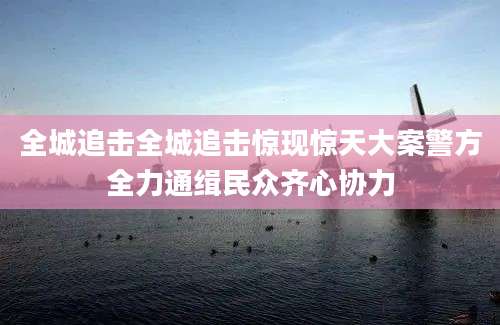 全城追击全城追击惊现惊天大案警方全力通缉民众齐心协力